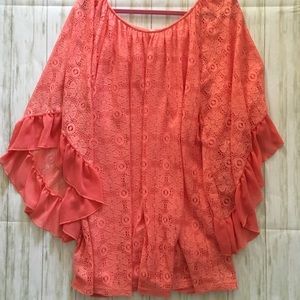 Coral Shift Dress
